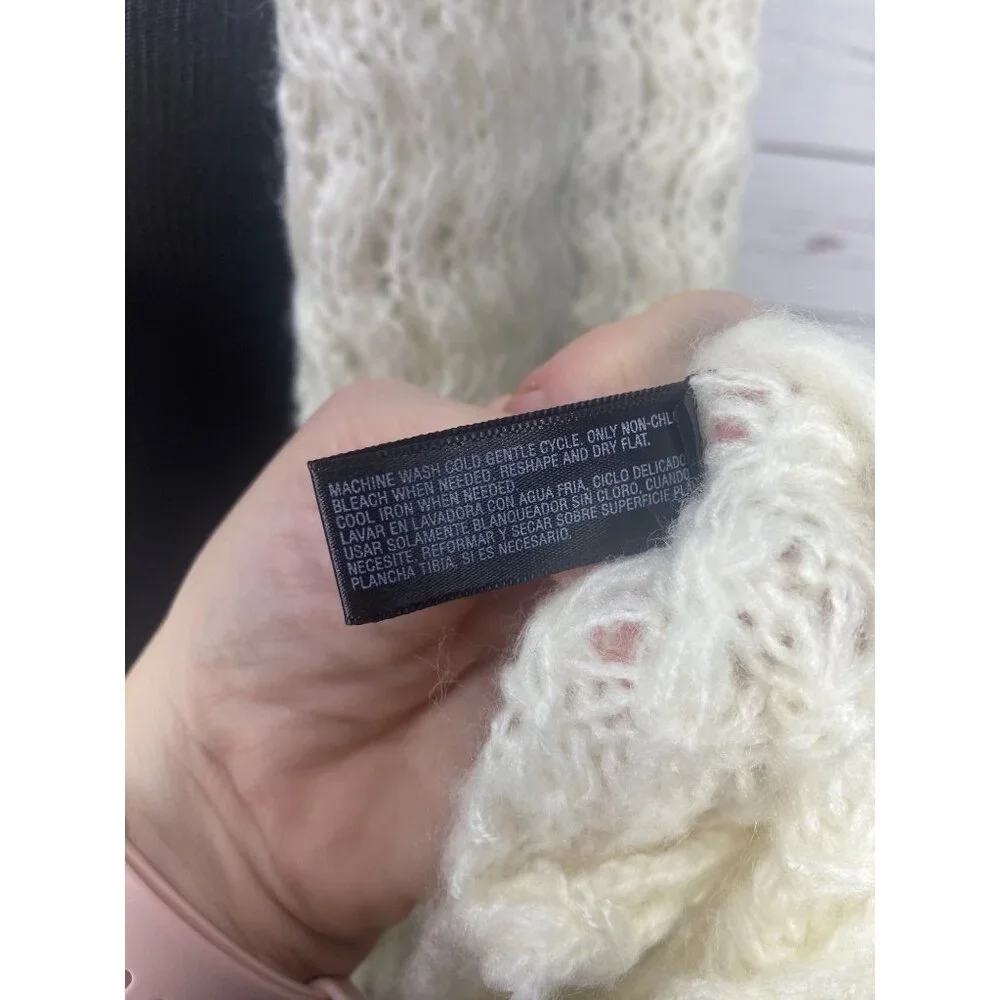 A.N.A White Cream Color Cable Knit Infinity‎ Wrap Scarf